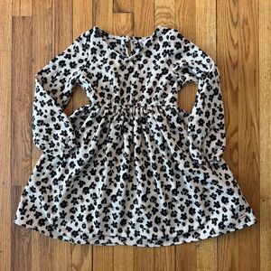 Tahari Girls Fit & Flare Animal Print Corduroy Long Sleeve Size 6